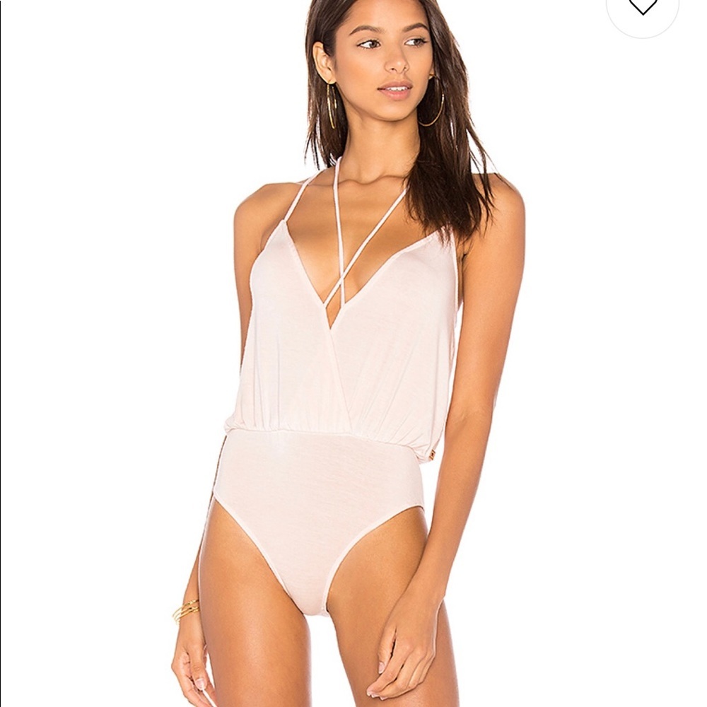 NYTT‎ Blush Pink Strappy Bodysuit SIZE XS Y2K Coquette Festival